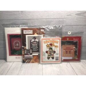 Christmas Snowman Cross Stitch Kit Bundle of 4 Shepherd Bush Design Hands On
